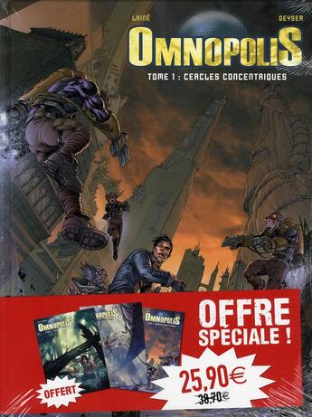 Couverture du livre « Omnopolis t.1 à t.3 » de Laine et Geyser aux éditions Bamboo