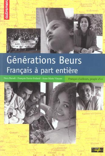 Couverture du livre « Générations beurs ; francais à part entière » de Barsali/Vincent aux éditions Autrement