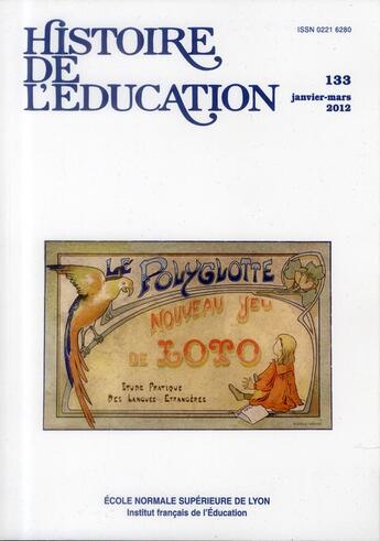 Couverture du livre « Histoire de l'éducation, n° 133/2012 : Varia » de  aux éditions Ens Lyon