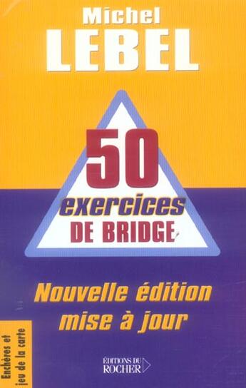 Couverture du livre « 50 exercices de bridge » de  aux éditions Rocher