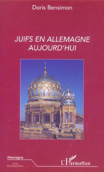 Couverture du livre « Juifs en Allemagne aujourd'hui » de Doris Bensimon aux éditions L'harmattan