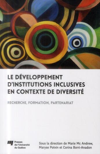 Couverture du livre « Le développement d'institutions inclusives en contexte de diversité » de  aux éditions Pu De Quebec