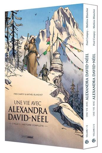 Couverture du livre « Une vie avec Alexandra David-Néel : coffret Tomes 1 et 2 » de Frederic Campoy et Mathieu Blanchot aux éditions Bamboo