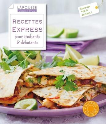 Couverture du livre « Recettes express pour étudiants » de  aux éditions Larousse