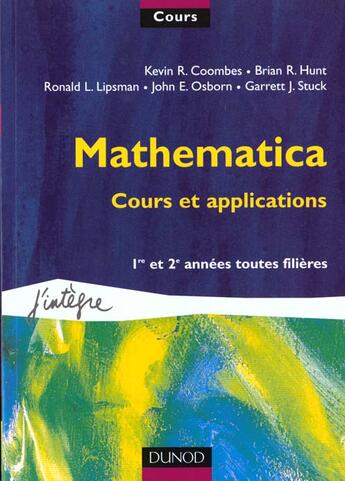 Couverture du livre « Mathematica ; initiation et applications » de Kevin Coombes aux éditions Dunod