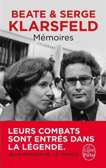 Couverture du livre « Mémoires » de Serge Klarsfeld et Beate Klarsfeld aux éditions Le Livre De Poche