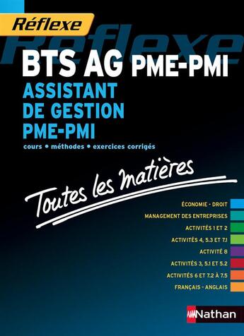 Couverture du livre « REFLEXE t.13 ; BTS assistant de gestion pme-pmi ; toutes les matières (édition 2014) » de  aux éditions Nathan