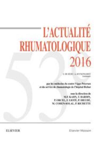 Couverture du livre « L'actualité rhumatologique (édition 2016) » de Marcel-Francis Kahn aux éditions Elsevier-masson