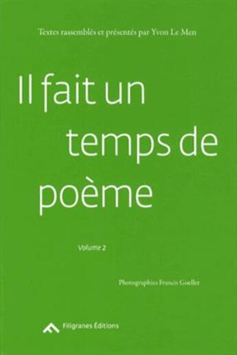 Couverture du livre « Il fait un temps de poème t.2 » de  aux éditions Filigranes