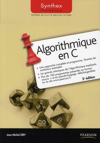 Couverture du livre « SYNTHEX ; algorithmique en C (2e édition) » de Jean-Michel Lery aux éditions Pearson