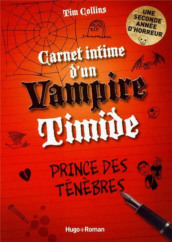 Couverture du livre « Carnet intime d'un vampire timide t02 » de Collins/Pinder aux éditions Hugo Jeunesse