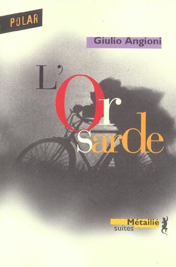 Couverture du livre « L'OR SARDE » de Giulio Angioni aux éditions Metailie