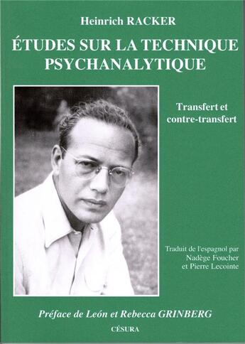 Couverture du livre « Études sur la technique psychanalytique ; transfert et contre-transfert » de Heinrich Racker aux éditions Cesura
