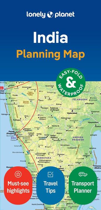 Couverture du livre « Planning Map : India Planning Map 2ed -anglais- » de Lonely Planet aux éditions Lonely Planet France