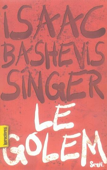 Couverture du livre « Le golem » de Isaac Bashevis-Singer aux éditions Seuil Jeunesse