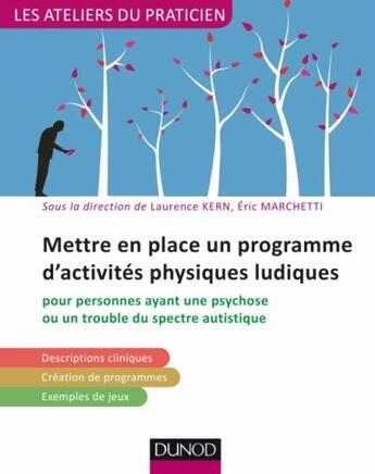 Couverture du livre « Mettre en place un programme d'activités physiques ludiques ; pour patients ayant une psychose et un trouble du spectre autistique » de Laurence Kern et Eric Marchetti aux éditions Dunod