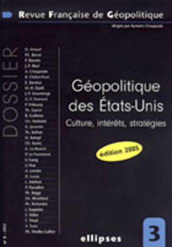 Couverture du livre « Geopolitique des etats-unis (édition 2004) » de Aymeric Chauprade aux éditions Ellipses