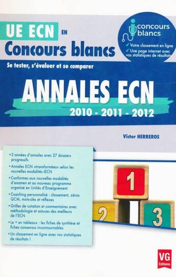 Couverture du livre « Annales 2010-2012 » de Victor Herreros aux éditions Vernazobres Grego