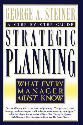 Couverture du livre « Strategic Planning » de Steiner George A aux éditions Free Press