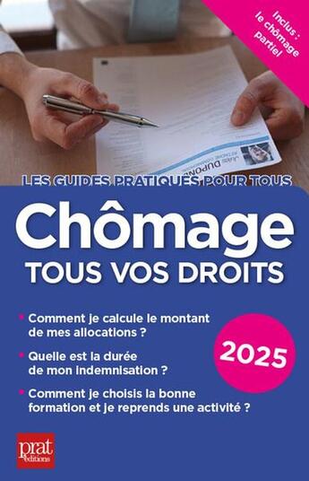 Couverture du livre « Chomage, tous vos droits 2025 » de Catherine Doleux aux éditions Prat Editions