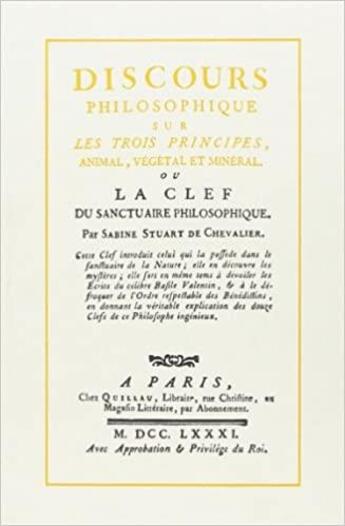 Couverture du livre « Discours philosophiques sur les 3 principes » de  aux éditions Gutemberg