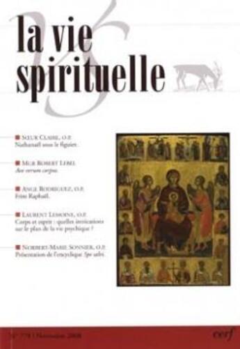 Couverture du livre « La vie spirituelle n 779 » de  aux éditions Cerf