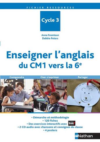 Couverture du livre « Enseigner l'anglais du cm1 vers la 6e - fichier ressources - cycles 2 et 3 2020 » de Feunten/Peters aux éditions Nathan