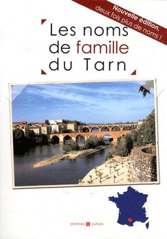 Couverture du livre « Tarn noms de famille (ne) » de  aux éditions Archives Et Culture