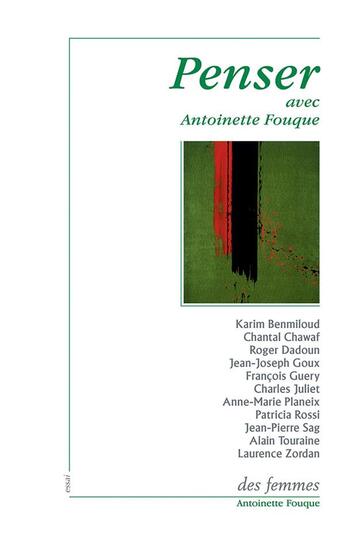 Couverture du livre « Penser avec Antoinette Fouque » de  aux éditions Des Femmes