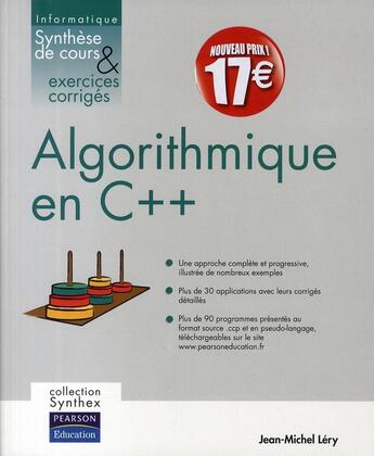 Couverture du livre « Algorythmique en C++ » de Emmanuel Lazard aux éditions Pearson