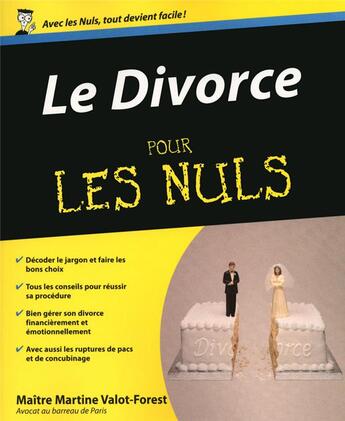 Couverture du livre « Le divorce pour les nuls » de Martine Valot-Forest aux éditions First