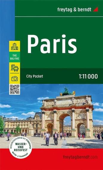 Couverture du livre « Paris city pocket » de  aux éditions Freytag Und Berndt