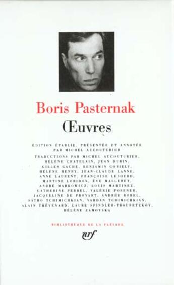 Couverture du livre « Oeuvres » de Boris Pasternak aux éditions Gallimard