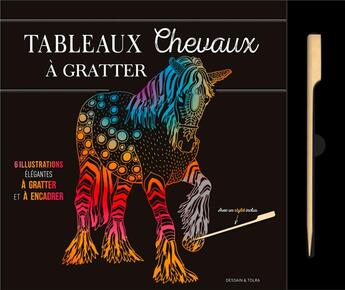 Couverture du livre « Tableaux chevaux a gratter » de  aux éditions Dessain Et Tolra