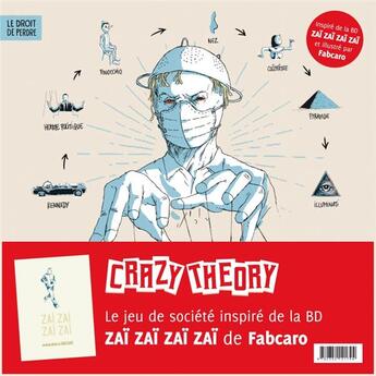 Couverture du livre « Crazy theory : le jeu des complots et de l'horrible vérité » de Fabcaro et Christian Rubiella et Fabrice Andrivon aux éditions Six Pieds Sous Terre