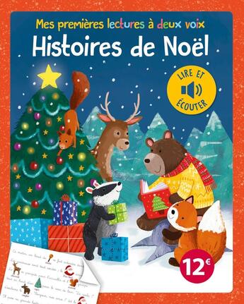 Couverture du livre « Mes premières lectures à deux voix : Histoires de Noël » de Anna Taube et Joanne Partis aux éditions 1 2 3 Soleil