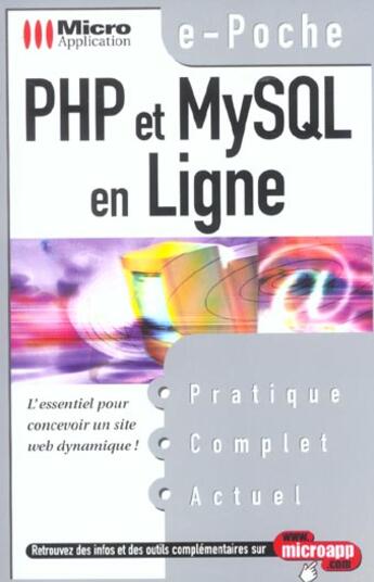 Couverture du livre « Php Et Mysql En Ligne » de Jean Carfantan aux éditions Micro Application