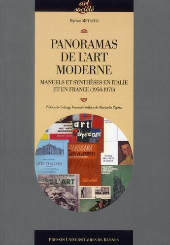 Couverture du livre « Panorama de l'art moderne » de Myriam Metayer aux éditions Pu De Rennes