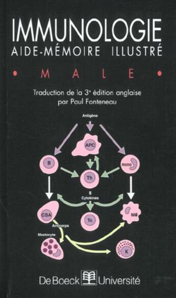 Couverture du livre « Immunologie aide-memoire illustre » de Male aux éditions De Boeck