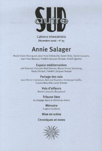 Couverture du livre « Annie Salager » de  aux éditions Autres Temps