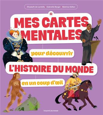 Couverture du livre « L'Histoire du monde en cartes mentales » de Elisabeth De Lambilly et Gabrielle Berger et Beatrice Veillon aux éditions Bayard Jeunesse