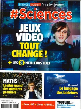 Couverture du livre « # sciences n 4 jeux video tout change - novembre 2019 » de  aux éditions Hs Sciences & Avenir