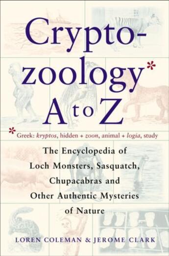 Couverture du livre « Cryptozoology A To Z » de Clark Jerome aux éditions Touchstone