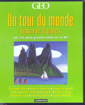 Couverture du livre « Coffret posters geo 2003 - un tour du monde dessine en 20 posters (édition 2003) » de  aux éditions Casterman