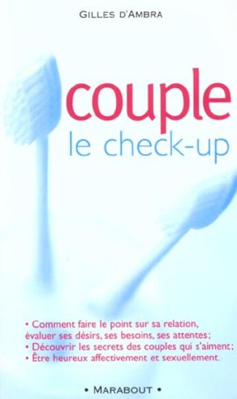 Couverture du livre « Couple ; Le Check-Up » de Gilles D' Ambra aux éditions Marabout