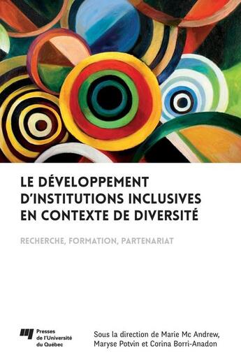 Couverture du livre « Le développement d'institutions inclusives en contexte de diversité » de  aux éditions Presses De L'universite Du Quebec