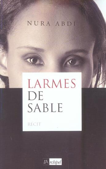 Couverture du livre « Larmes de sable » de Abdi-N aux éditions Archipel