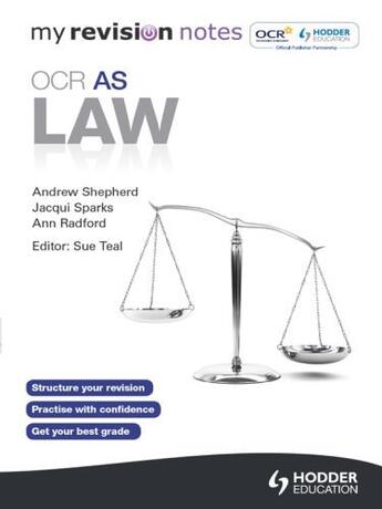 Couverture du livre « My Revision Notes: OCR AS Law eBook ePub » de Shepherd Andrew aux éditions Hodder Education Digital