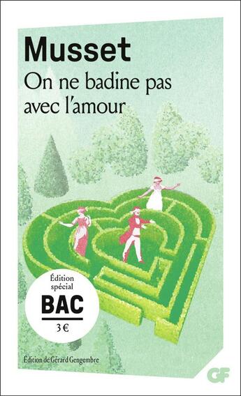 Couverture du livre « On ne badine pas avec l'amour (Bac 2025) » de Alfred De Musset aux éditions Flammarion