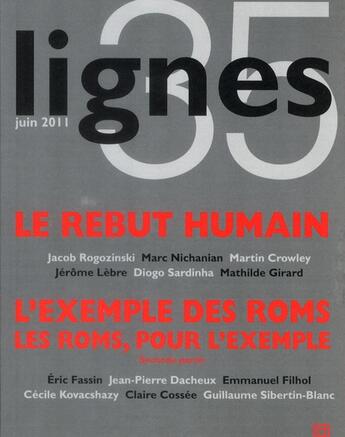 Couverture du livre « REVUE LIGNES n.35 ; le rebut humain » de  aux éditions Nouvelles Lignes